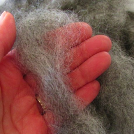Pewter Gray Gotland Wool Roving