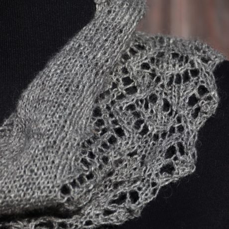Lace knit cowl