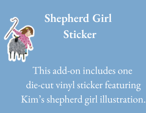 Shepherd Girl Sticker For The Littlest Shepherd Picture Book-PRE-ORDER